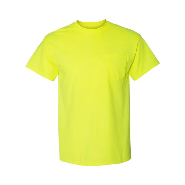 Cotton / polyester T-shirt with a pocket and moisture-wicking properties.... from ASI 84358 S&S Activewear