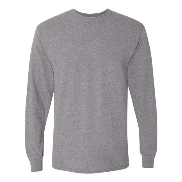 Adult pre-shrunk 50% cotton / 50% polyester long sleeve t-shirt. Blank... from ASI 84358 S&S Activewear