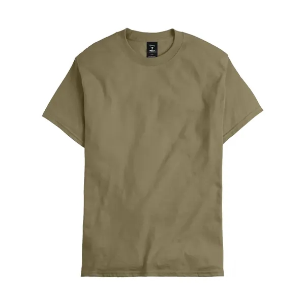 Hanes T-shirt made of 100% ring-spun cotton with double-needle stitching.... from ASI 84358 S&S Activewear