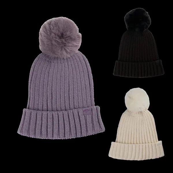 Women's beanie made of soft acrylic yarn with fleece lining and... from ASI 57653 Gold Bond