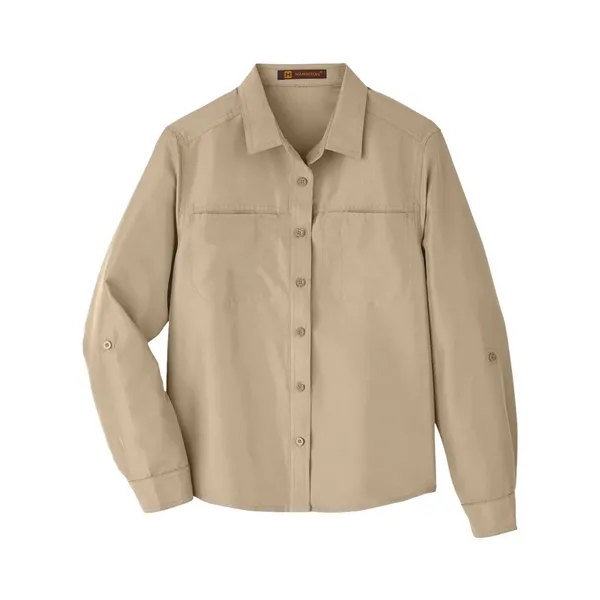 Harriton Women's Key West Long Sleeve Performance Staff S...... from ASI 84358 S&S Activewear