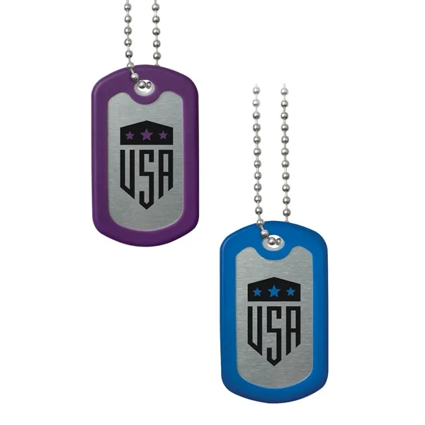 Customizable dog tag with imprint options.... from ASI 62190 Illini