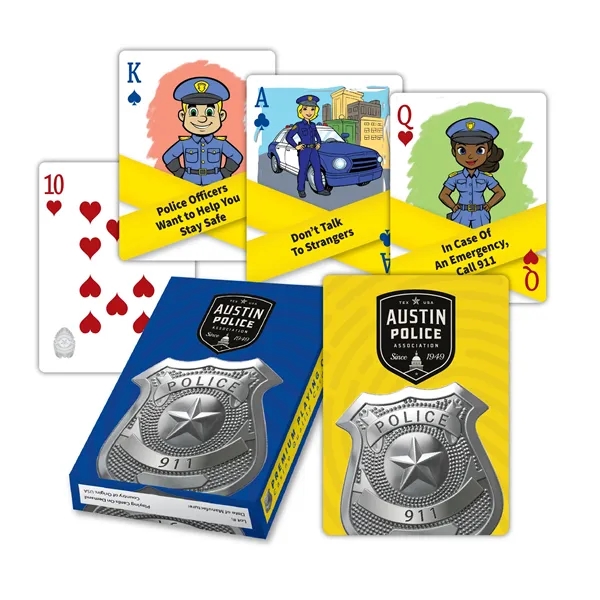 Perfect for Kids Safety Week, police departments, EMT, schools, EMS, education... from ASI 56080 Playing Cards On Demand