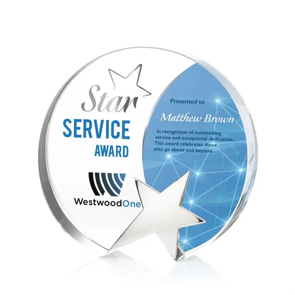 The Optical Crystal Creemore Star VividPrint™ Award is a dazzling freestanding... from ASI 84592 St Regis Group / St Regis