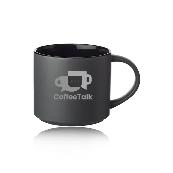 16 oz. stackable ceramic mugs with grey matte exterior and glossy... from ASI 39552 BEL Promo