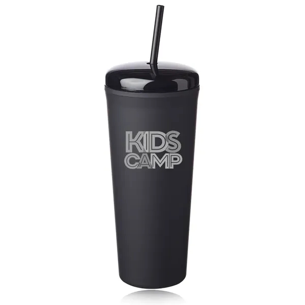 25 oz. double plastic tumbler with rubberized finish and a dome... from ASI 39552 BEL Promo
