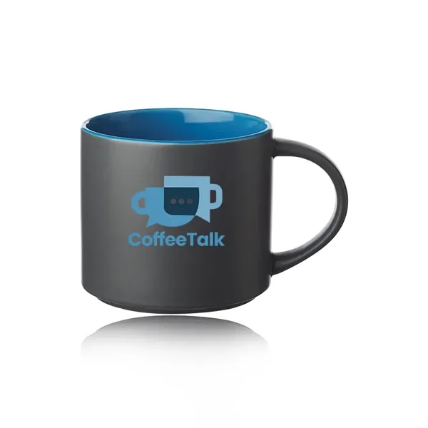 16 oz. stackable ceramic mugs with grey matte exterior and glossy... from ASI 39552 BEL Promo