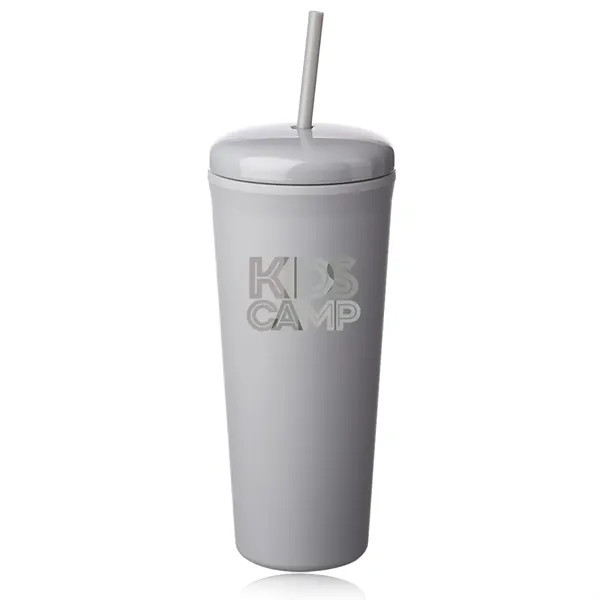 25 oz. double plastic tumbler with rubberized finish and a dome... from ASI 39552 BEL Promo