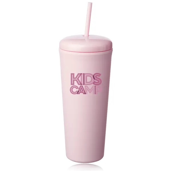 25 oz. double plastic tumbler with rubberized finish and a dome... from ASI 39552 BEL Promo