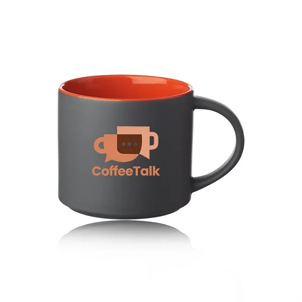 16 oz. stackable ceramic mugs with grey matte exterior and glossy... from ASI 39552 BEL Promo