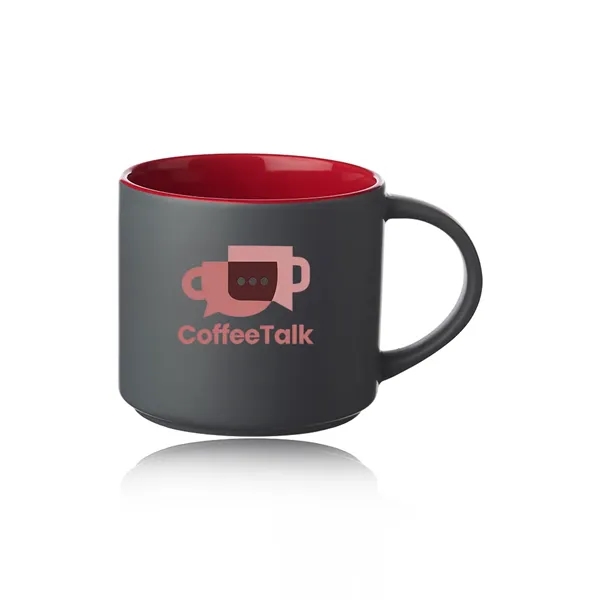 16 oz. stackable ceramic mugs with grey matte exterior and glossy... from ASI 39552 BEL Promo