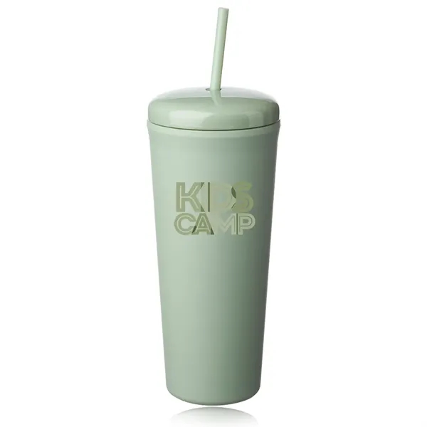 25 oz. double plastic tumbler with rubberized finish and a dome... from ASI 39552 BEL Promo
