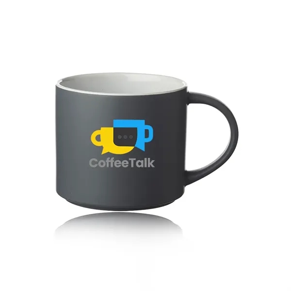 16 oz. stackable ceramic mugs with grey matte exterior and glossy... from ASI 39552 BEL Promo