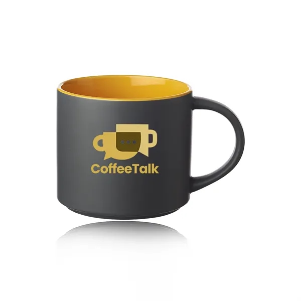 16 oz. stackable ceramic mugs with grey matte exterior and glossy... from ASI 39552 BEL Promo