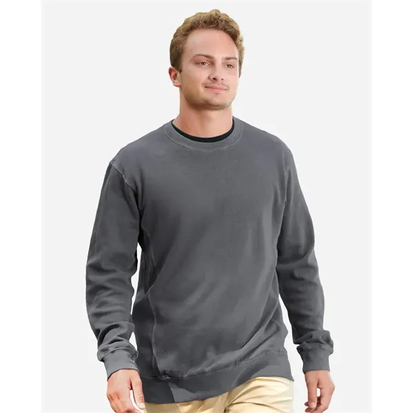J. America Pigment-Dyed Fleece Crewneck Sweatshirt... from ASI 84358 S&S Activewear