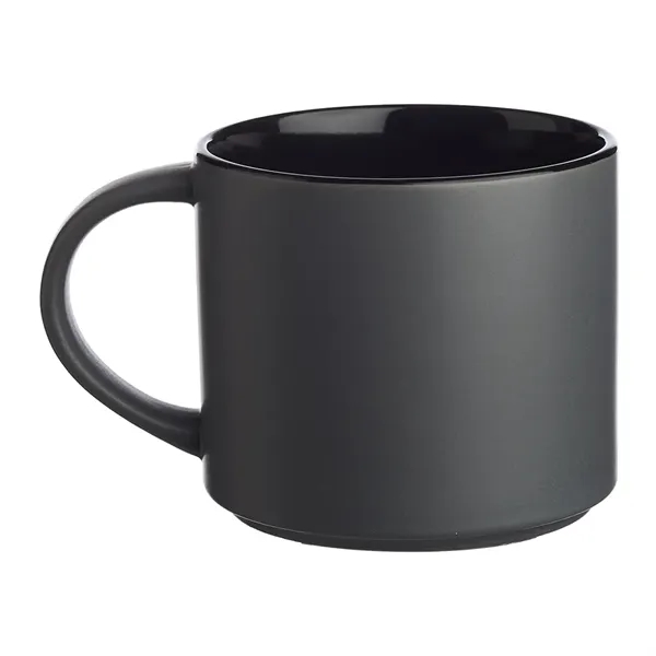 16 oz. stackable ceramic mugs with grey matte exterior and glossy... from ASI 39552 BEL Promo
