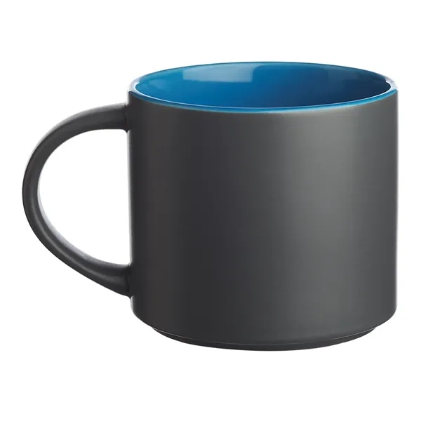 16 oz. stackable ceramic mugs with grey matte exterior and glossy... from ASI 39552 BEL Promo