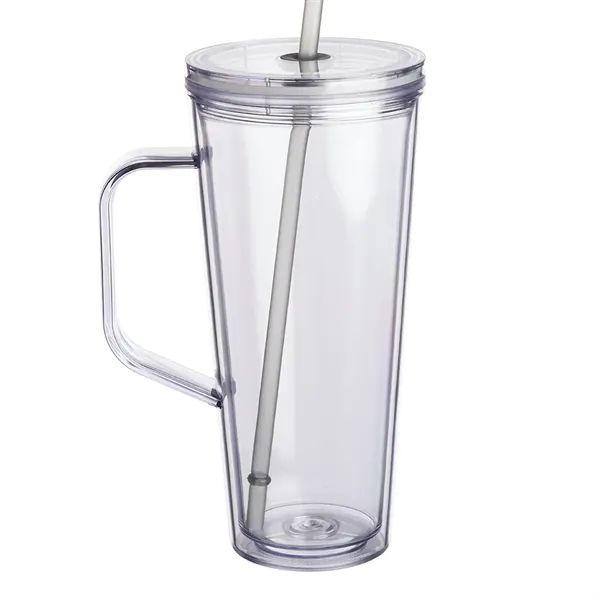 24 oz. insulated plastic tumbler with handle, lid, and straw.... from ASI 39552 BEL Promo
