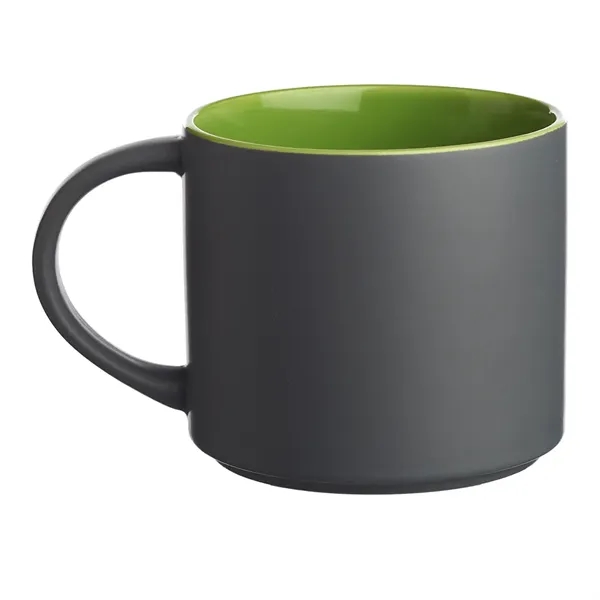 16 oz. stackable ceramic mugs with grey matte exterior and glossy... from ASI 39552 BEL Promo