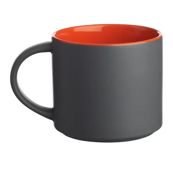 16 oz. stackable ceramic mugs with grey matte exterior and glossy... from ASI 39552 BEL Promo