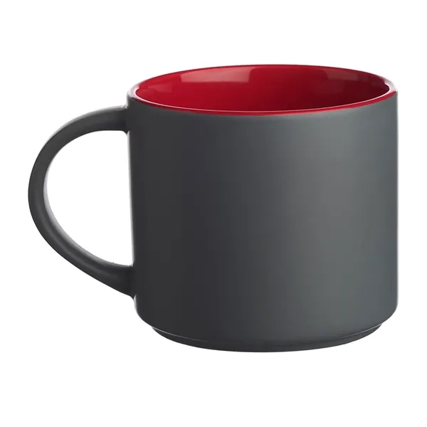 16 oz. stackable ceramic mugs with grey matte exterior and glossy... from ASI 39552 BEL Promo