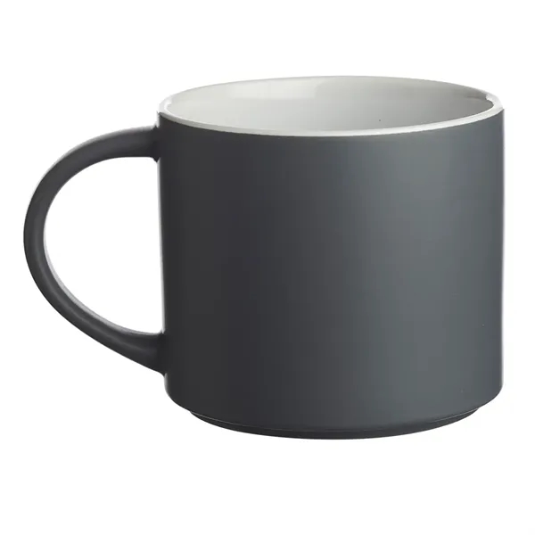 16 oz. stackable ceramic mugs with grey matte exterior and glossy... from ASI 39552 BEL Promo
