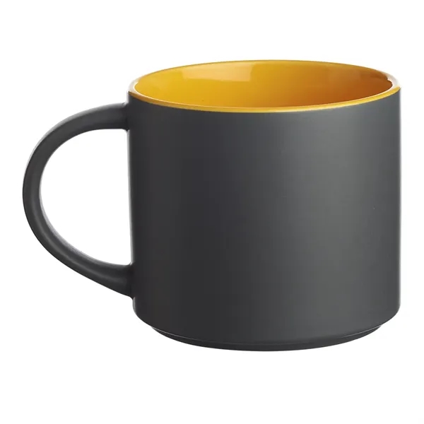16 oz. stackable ceramic mugs with grey matte exterior and glossy... from ASI 39552 BEL Promo