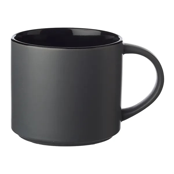 16 oz. stackable ceramic mugs with grey matte exterior and glossy... from ASI 39552 BEL Promo
