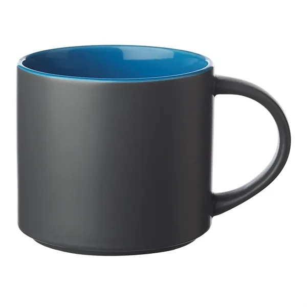 16 oz. stackable ceramic mugs with grey matte exterior and glossy... from ASI 39552 BEL Promo