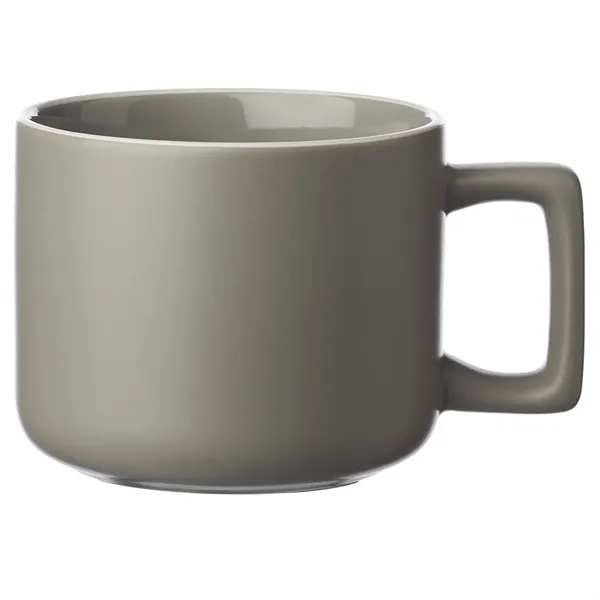 14 oz. ceramic mugs with square handle design, matte exterior, glossy... from ASI 39552 BEL Promo