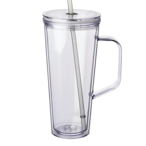 24 oz. insulated plastic tumbler with handle, lid, and straw.... from ASI 39552 BEL Promo