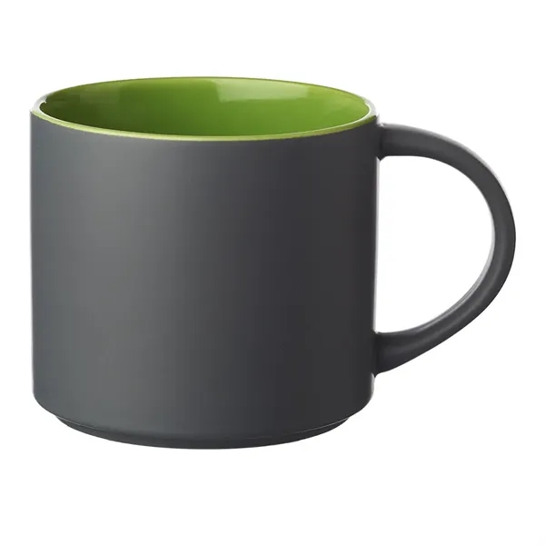 16 oz. stackable ceramic mugs with grey matte exterior and glossy... from ASI 39552 BEL Promo