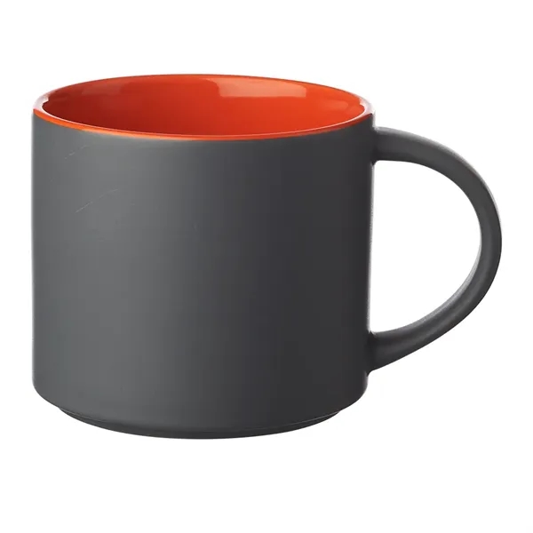 16 oz. stackable ceramic mugs with grey matte exterior and glossy... from ASI 39552 BEL Promo