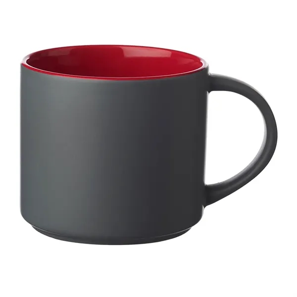 16 oz. stackable ceramic mugs with grey matte exterior and glossy... from ASI 39552 BEL Promo