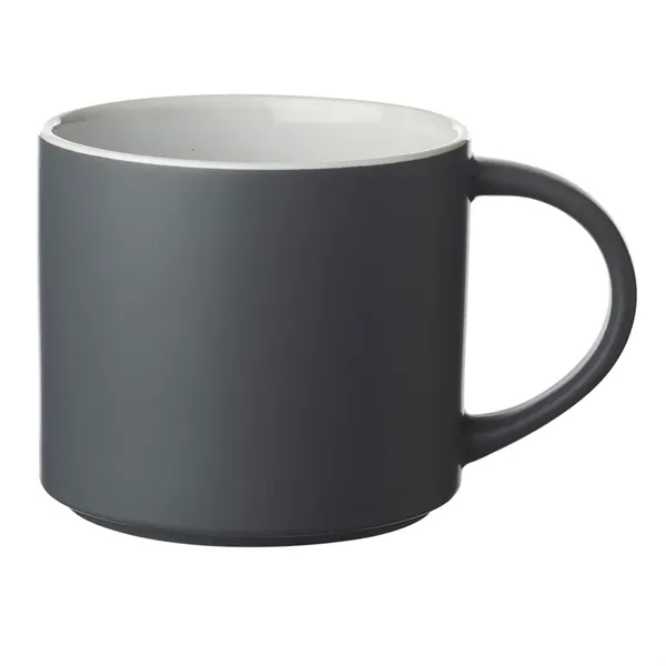 16 oz. stackable ceramic mugs with grey matte exterior and glossy... from ASI 39552 BEL Promo