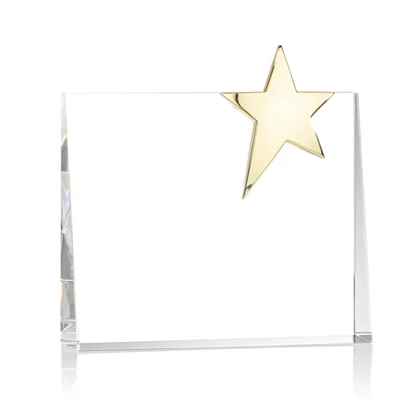 A refined rectangular optical crystal piece, highlighted by a stunning gold... from ASI 84592 St Regis Group / St Regis