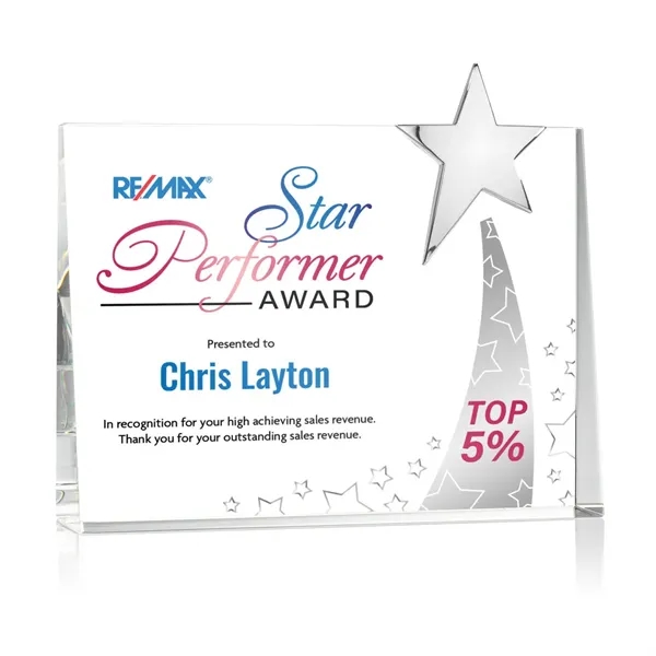 A refined rectangular optical crystal piece, highlighted by a stunning chrome... from ASI 84592 St Regis Group / St Regis