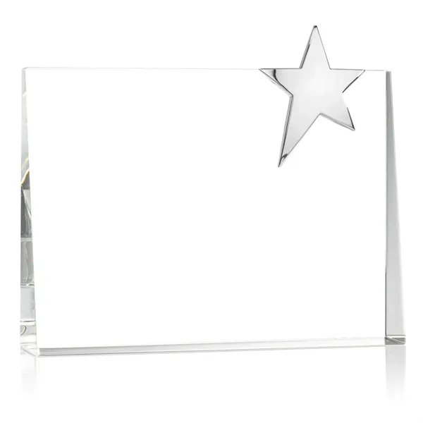 A refined rectangular optical crystal piece, highlighted by a stunning chrome... from ASI 84592 St Regis Group / St Regis