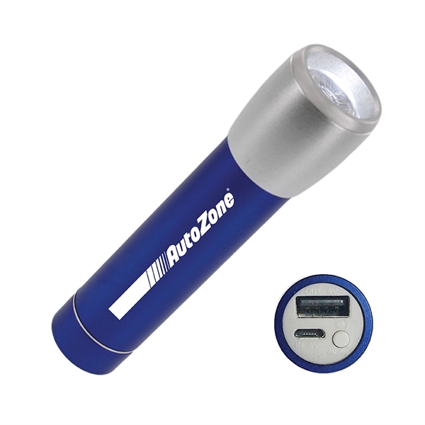2200 mAh Aluminum Power Bank with 1 Watt LED Flashlight... from ASI 31570 Advantage Industries