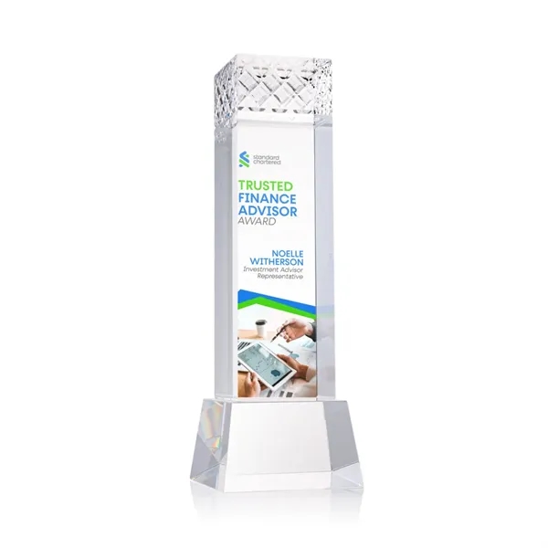 The Velson VividPrint™ Award on Base is a striking optical crystal... from ASI 84592 St Regis Group / St Regis