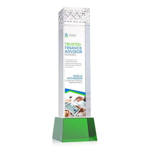 The Velson VividPrint™ Award on Base is a striking optical crystal... from ASI 84592 St Regis Group / St Regis