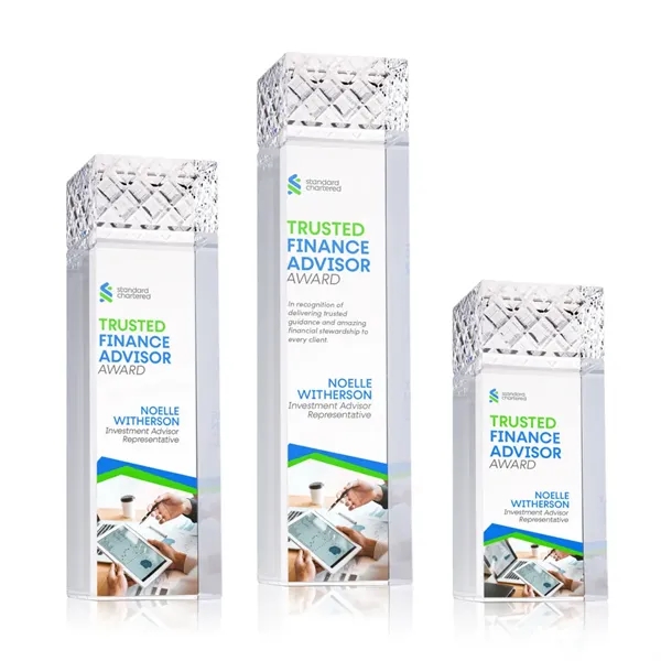 The Velson VividPrint™ Award is a striking freestanding optical crystal piece... from ASI 84592 St Regis Group / St Regis