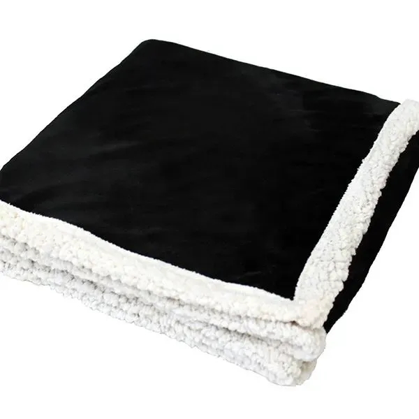 50" x 60" reversible soft plush throw with faux lambswool... from ASI 73520 Neet Feet / Kanata Blanket