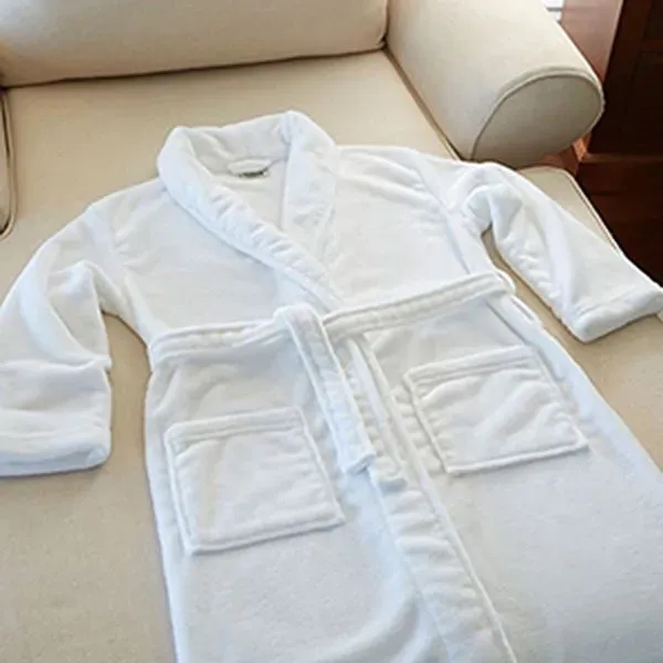 Super soft polyester unisex lounging robe with shawl collar, patch pockets... from ASI 73520 Neet Feet / Kanata Blanket