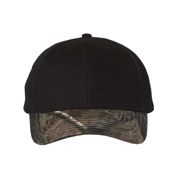 Structured solid crown camouflage cap made of 100% brushed cotton twill.... from ASI 84358 S&S Activewear