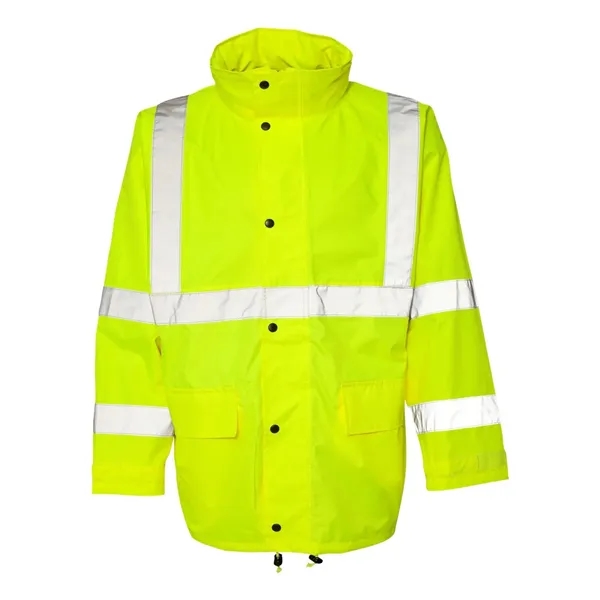Rain suit with 2" wide reflective material. Blank.... from ASI 84358 S&S Activewear
