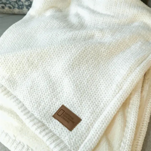 Unique and luxurious waffle texture on one side and sherpa on... from ASI 73520 Neet Feet / Kanata Blanket