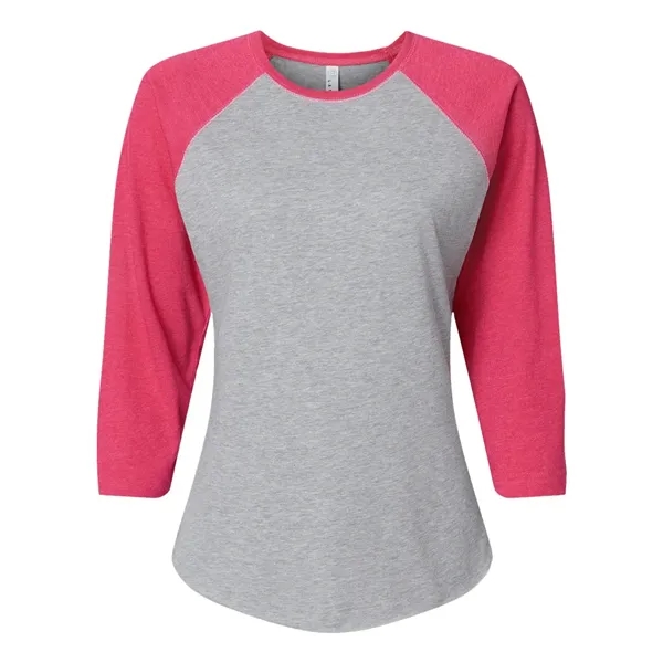 LAT Women's Fine Jersey 3/4 Sleeve Baseball T-Shirt, blank.... from ASI 84358 S&S Activewear