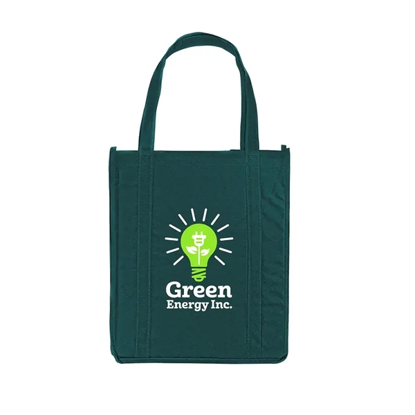 Non-woven grocery tote bag with 20" long reinforced handles and 8"... from ASI 79530 Prime Line