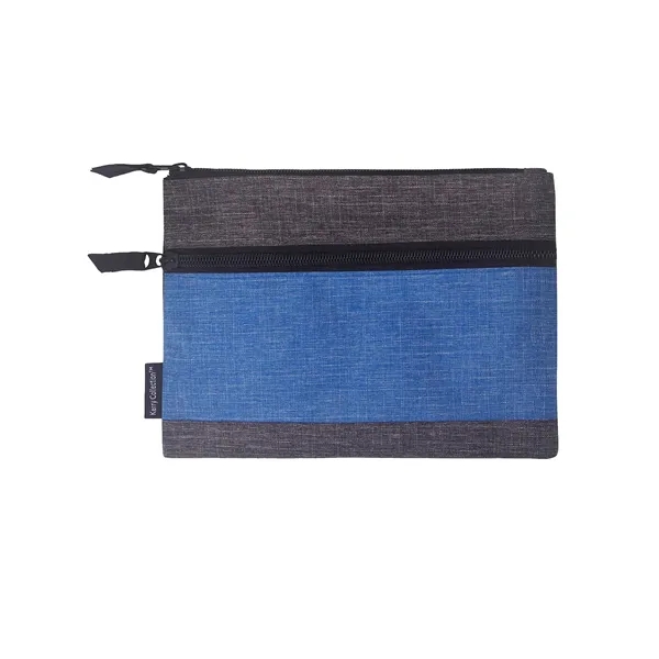 8.5" x 6.25" x 0.5" pouch with a zippered main compartment... from ASI 79530 Prime Line
